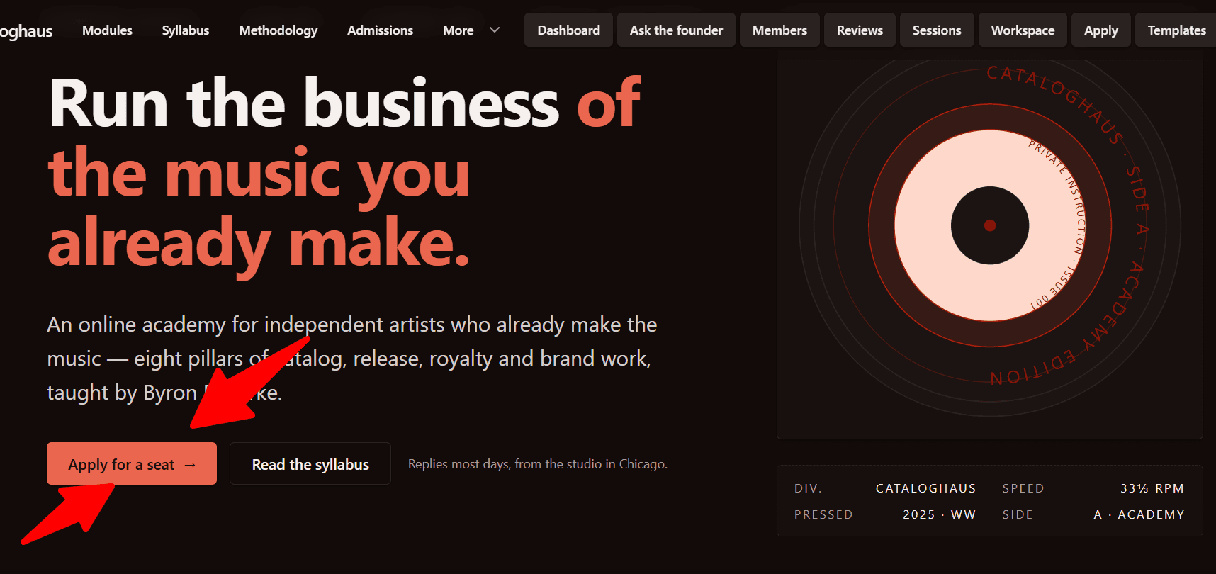Cataloghaus — the business behind the music is almost open. Join the founding waitlist.